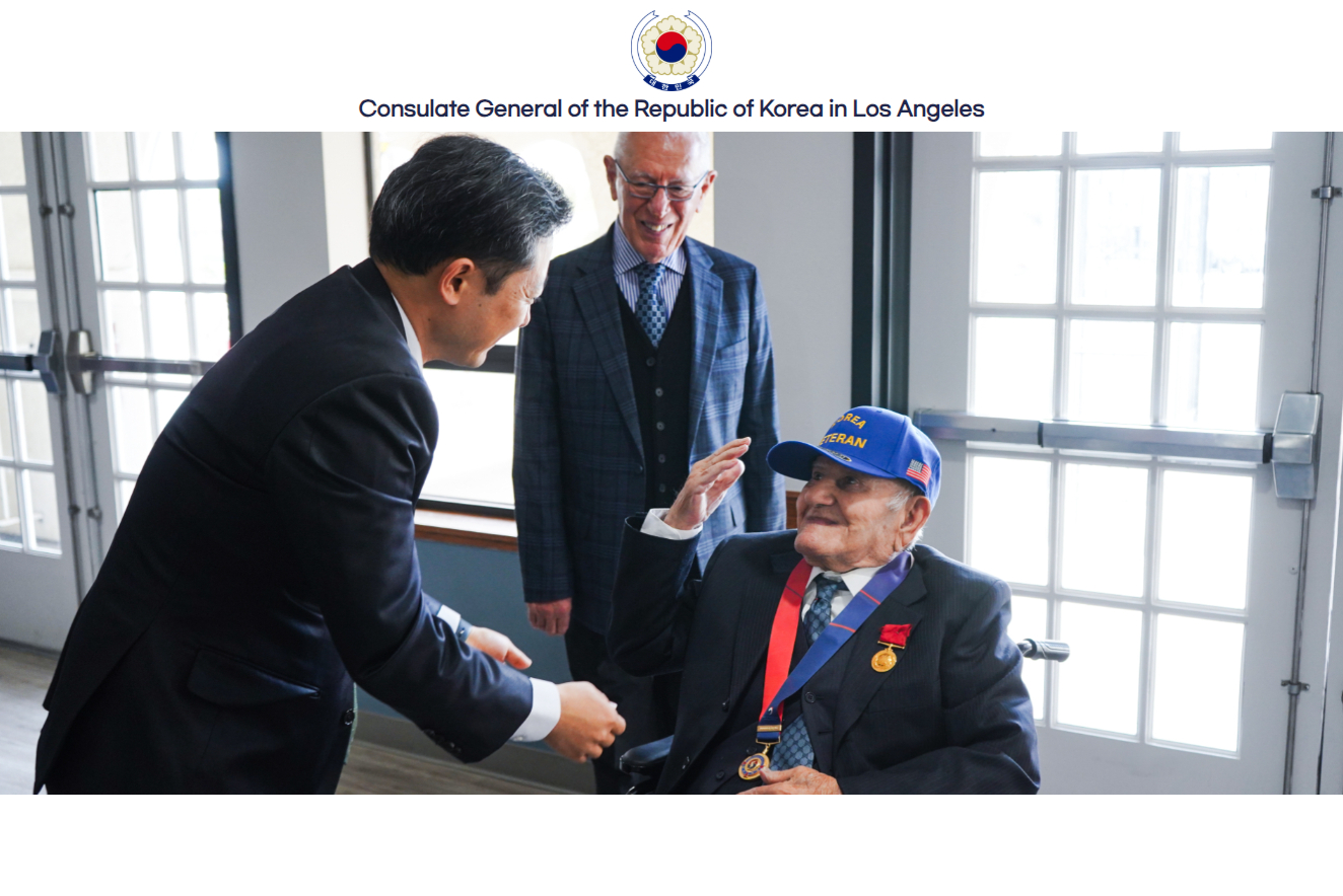 KCGLA Presents Ambassador for Peace Medal to Korean War Veteran from Türkiye (1/22)